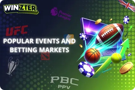 Popular events and betting markets at Winzter Casino